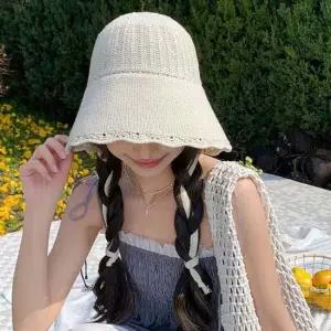 내츄럴 레이스 스트랩 니트 보닛햇 여성 여름모자 보닛햇