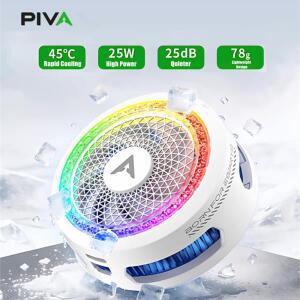 PIVA B3 마그네틱 백 클립 쿨러 25W 반도체 냉각 팬 팬시 LED 조명 PUBG 게임용 모바일 태블릿