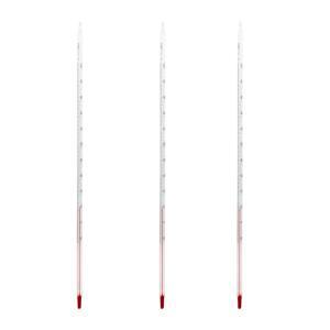 DESCHEM 3PCS 유리 섭씨 온도계 25 200 길이 300MM 실험실 레드 라인