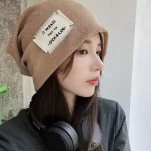 비니 여성 숏비니 모자 스타일 데일리 사계절 무지 면 골지 여자 코튼