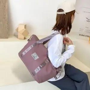 퍼플 쇼퍼백 다기능 남여공용 대용량