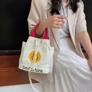 스마일 레드 복조리 에코백 포인트
