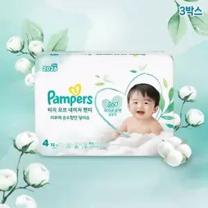 팸퍼스 NEW 프리미엄 터치 오브 네이처 팬티형 기저귀 4단계 3박스