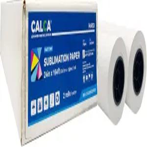 CALCA 2롤 24인치 염료 승화지 2인치 코어 F570 고속 건식 x 164피트 열전달지 95gsm