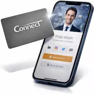 디지털 명함 - 스마트 네트워킹 및 연락처 공유를 위한 NFC 앱 필요 없음 Android와 호환 ConnectTau