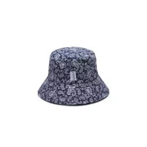 매장정품 SOMETHING GOOD STG Reversible Bucket Hat_NAVY SOLID X NAVY PAISLEY