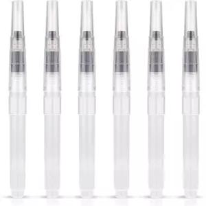 6pcs 봉투 보습제 나일론 브러시 헤드 포함된 펜슬 스타일 스탬프 및 레터 씰러 사무실용 습윤제 핥기 도구