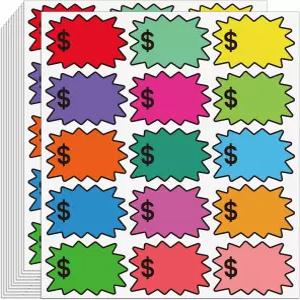 240개 차고 세일 스티커 - 벼룩시장 야드 및 에스테이트 위한 큰 빈 글씨 공간(2 x3 )이 있는 탈착식 접착