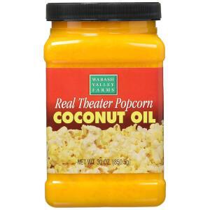 Real Theater 코코넛 팝콘 오일 - 887.2ml(30온스) 버터 맛 오일, Whirley 메이커용, 스토브탑 팝콘, 기계용 (Wabash Valley Farms)