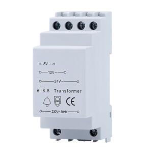 초인종 변압기 8V 12V 벨 가정 안전 응용 분야에 사용되는 35mm 가이드 레일 장착용 저주파