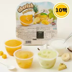 베트남 체리쉬 믹스 젤리 푸딩 320g (80g x4컵) 10팩/망고 파인애플 바나나 코코넛 맛 과일젤리