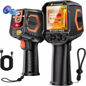 WELL RT280 열 카메라 52 x 384 TISR 해상도 듀얼 2MP 비주얼 256 92 IR 적외선 PC 2D/3D 분석 32GB