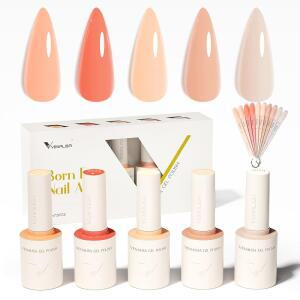 VENALISA 젤 네일 폴리쉬 세트 5가지 색상 10ML 키트 스킨 톤 소크 오프 살롱 매니큐어 홈 아트 DIY