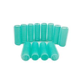 미디엄 숏 헤어 12PCS 플렉시 로드 롤러 앞머리 무열 컬링기 아쿠아마린 블루에 감탄