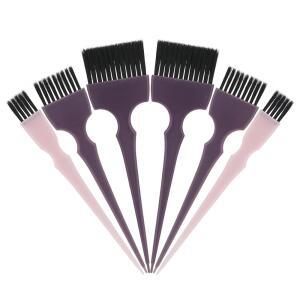 세그뷰티 6pcs 프로페셔널 헤어드레싱 브러시 세트 염색용 틴팅 컬러 어플리케이터 발라야지 스타일링용