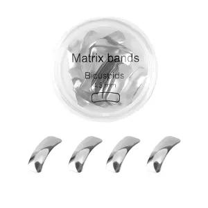50Pcs 용 매트릭스 밴드 단면 윤곽 금속 스테인리스 스틸 교정 액세서리 재료 도구 45mm