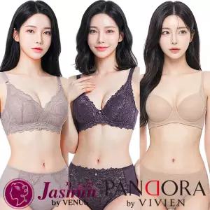 [비너스 비비안] 브라 팬티 세트 빅사이즈 노와이어 A B C D E F G 컵 풀컵 몰드 브래지어 와이어 여성 속옷 노라인 레이스 쿨 여름 감탄 무봉제 홑겹 인견 보정 브주니어 여자 큰컵 브라렛 모달 순면 편한 와코루