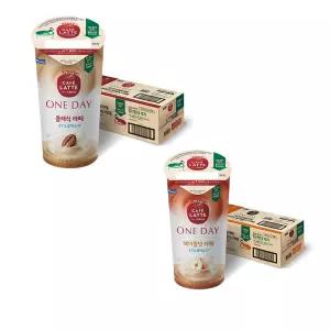 마이카페라떼 원데이 로어슈거 클래식라떼 ,210ml, 10입, 1개 + 헤이즐넛라떼, 210ml, 10입, 1개
