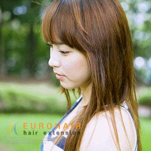 [유로헤어][100%인모샤기6&10피스생머리]똑딱이/가발/붙임/부분/헤어/앞머리/패션/고데기/똥머리/핑크/고운