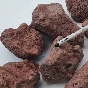 화산석 적색 red 주먹돌 80-150mm 3kg(1봉) 장식 조경 정원 인테리어꾸미기
