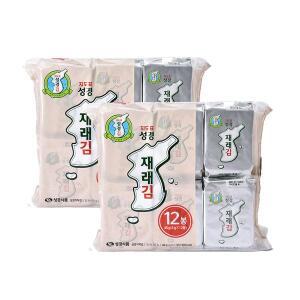 [성경김][본사운영] 지도표 성경김 재래식탁김 4gx12봉x 2개입 (총24봉)