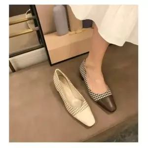 야누하 A02 패브릭소재 샥스킨 무늬 여성구두 펌프스