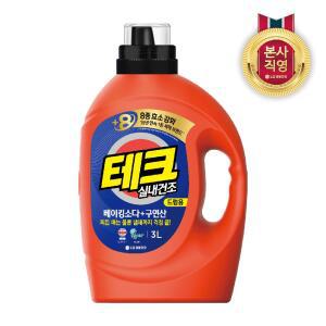 테크 베이킹소다+구연산 실내건조 액체세제 드럼 용기 3L