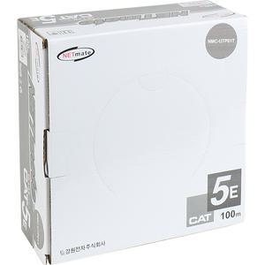 CAT5E 100m UTP케이블 그레이 연선 랜케이블제작 네트워크 넷매이트NMC-UTP07T