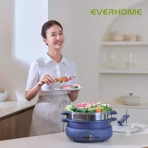 에버홈 오연수찜기 멀티쿠커 전기냄비 전기 전골 냄비 그릴 EV-MP8100