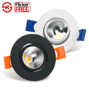 엘포스 LED 다운라이트 집중형 2인치 COB 6W 고와트 직회전 매입등 플리커프리 매립등