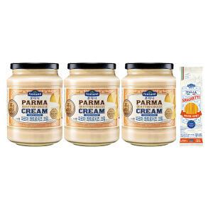 폰타나 콰트로치즈크림 파스타소스, 430g, 3개 + 이탈리아 캄파니아 스파게티 500g,1개