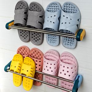 온신 더블바 무타공 스테인레스 욕실 화장실 슬리퍼 욕실화 실내화 수건 타올 걸이 거치대 정리대 꽂이