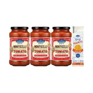 폰타나 몬티첼리 로스티드 갈릭 토마토 파스타소스 600g, 3개+이탈리아 캄파니아 스파게티 500g, 1개
