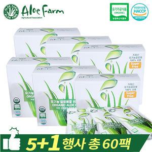 5+1 거제알로에팜 유기농 알로에겔99.9% (100mlx50팩+10팩/총60팩)