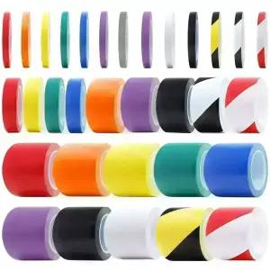 바닥 라인테이프 10mm,12mm,24mm,48mm,100mm x 30M PVC 방향표시 주차장 체육관 경계선