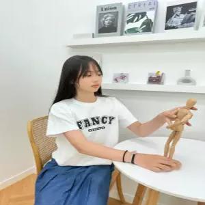 우연마켓 여아용 오버핏 팬시 반팔 티셔츠