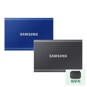 삼성 포터블 외장하드 외장SSD T7 1TB 1테라 MU-PC1T0WW 플러스 파우치 ()
