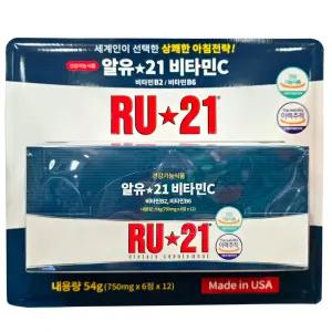 RU21 비타민C 750mg 6정 X 12개입 코스트코 알유21 72정