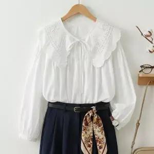래디 레이스 프릴 블라우스_NC1BL038