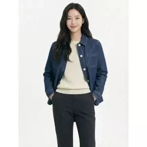 [하프클럽/크로커다일레이디]블루 캐주얼 데님 면 자켓 CLCMJK201