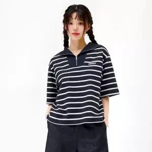 [하프클럽/체이스컬트]여성 반집업 세일러 카라 반팔 티셔츠-EBRG5773D04