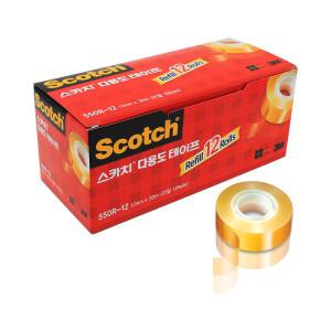 3M 스카치 다용도 투명 테이프리필550 12mm/30m 12개입