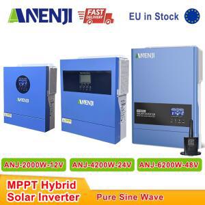 ANENJI 2W 2KW 태양광 12V 컨트롤러 24V 인버터 2W 220V 충전기 On MPPT 패널용 Wifi Off 그리드