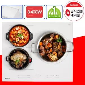 린나이 인덕션 1등급 전기레인지 유로케라글라스 화이트 무료설치 IHST3620MW