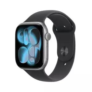 애플워치 11 GPS 46mm 스페이스 그레이 알루미늄 케이스 블랙 스포츠 밴드 (SM) MEV04KH/A