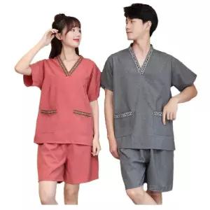찜질방 옷 커플 사이즈 사우나 의류 유카타 홈 잠옷