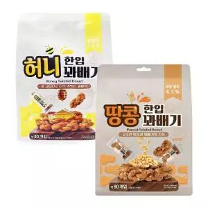 허니 한입 꽈배기 + 땅콩 한입 꽈배기 1040g 1세트