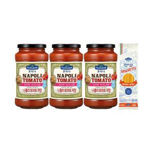 폰타나 나폴리 토마토 저당 파스타 소스 600g, 3개+이탈리아 캄파니아 스파게티 500g, 1개