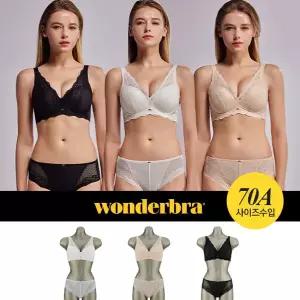 [원더브라] 노와이어 스프링레이스 브라팬티 3세트 (WB162R)