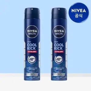 니베아 맨 데오드란트 스프레이 쿨 킥 200ml 2개